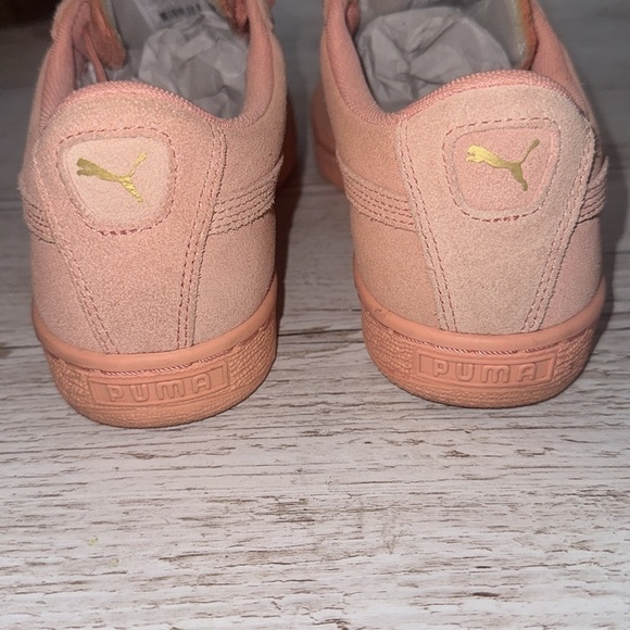 Puma Suede Shell Pink Classic Glitz Lace-Up Sneakers Size 7 - Picture 5 of 8